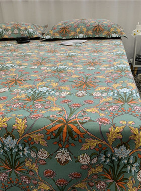 纯棉印花床单老粗布三件套家纺四季特大加厚不易皱不起球炕单单件