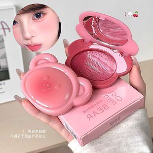 Gege bear柔霜化雾腮红膏 哑光雾面单色自然裸妆低饱和腮红胭脂膏