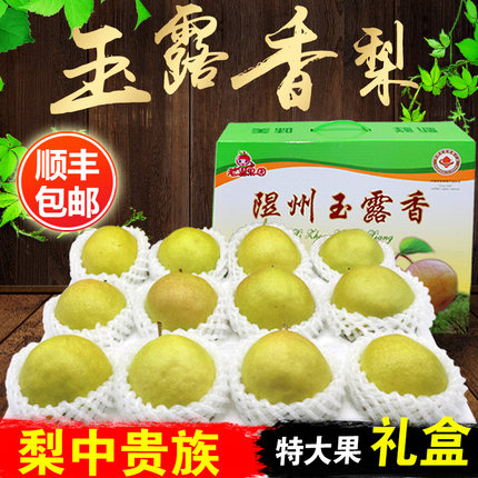 山西隰县玉露香梨新鲜当季水果原产脆甜梨子礼盒装10斤顺丰包邮