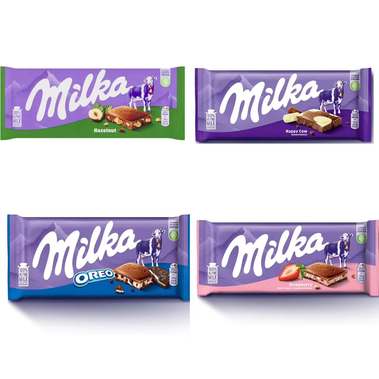 英国milka妙卡牛奶巧克力气泡Bar