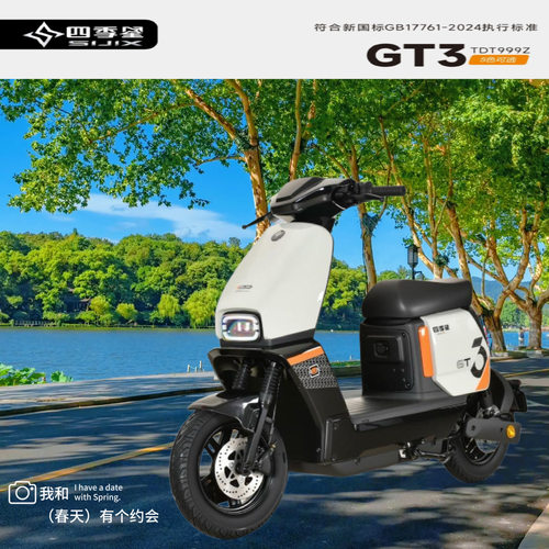 四季星GT3电动车国标可上牌家用代步骑手长续航上班通勤双仓设计