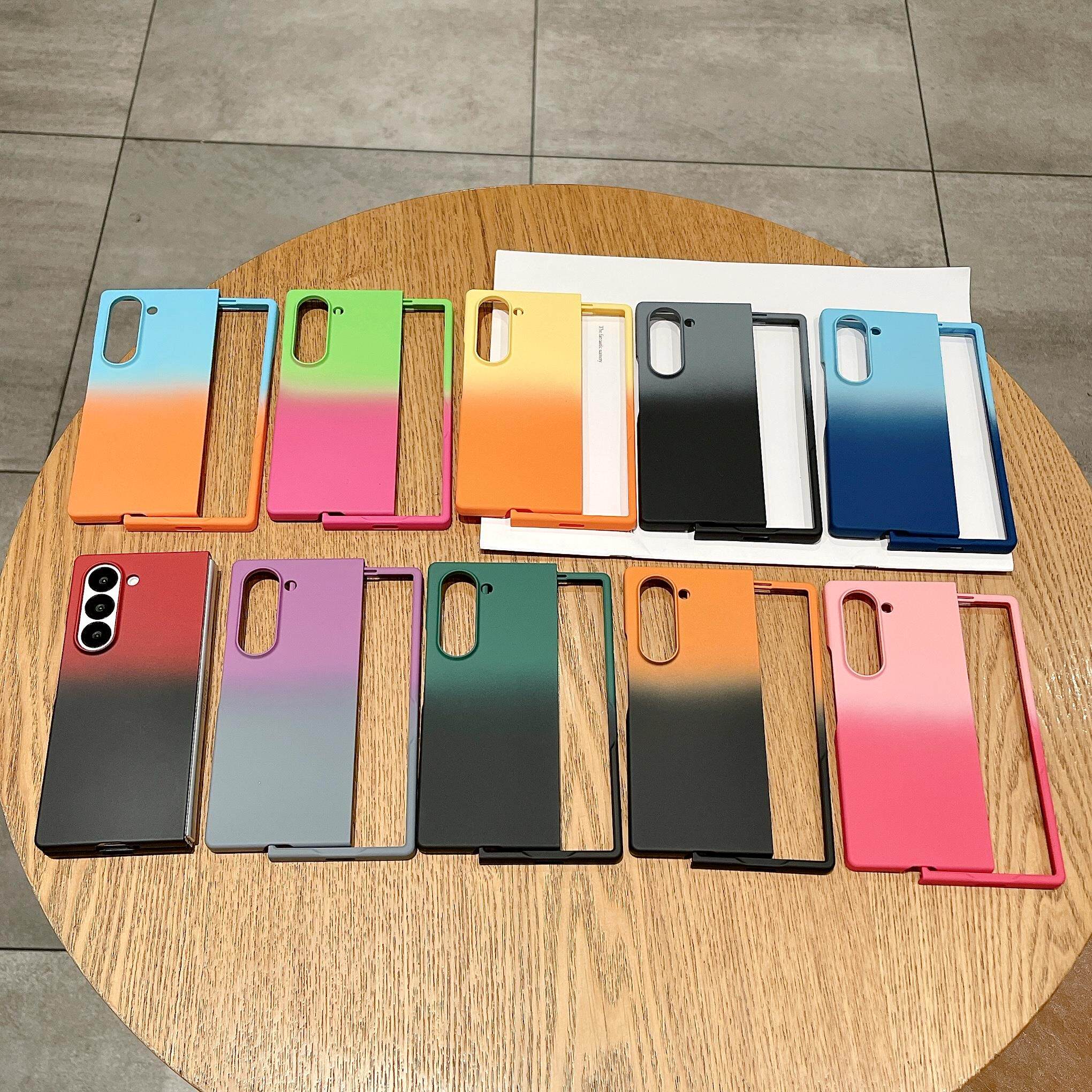 简约渐变色适用三星Galaxy Z Fold6折叠屏手机壳小清新肤感磨砂硬壳超薄zfold5新款男女zfold4防摔保护套