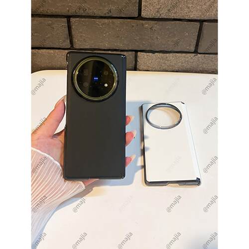 适用于vivoxfold5手机壳新款超薄防摔素皮xfold3全包中轴保护套X Fold5Pro折叠屏简约后壳VIVO简约奢华