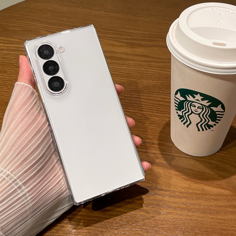 适用三星zfold6新款折叠屏手机壳简约超薄透明不发黄zfold5高级感galaxy外壳w24心系天下全包防摔保护套男女