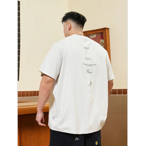 印花纯棉圆领短袖T恤男夏新款