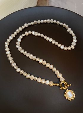 XKDDCT天然珍珠秋冬巴洛克毛衣链