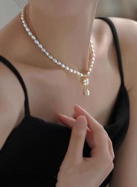 XKDDCT天然淡水珍珠项链女气质吊