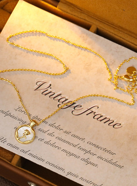 XKDDCT法式复古甜美风贝母项链极