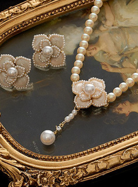 XKDDCT新款天然淡水珍珠项链法式