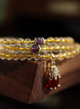 XKDDCT天然巴西金发晶多丝黄发晶