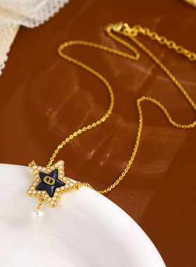 XKDDCT真金电镀小珍珠精致项链日