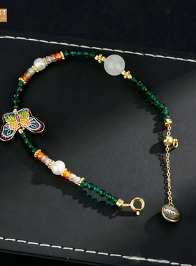 XKDDCT新款手工珍珠彩色蝴蝶气