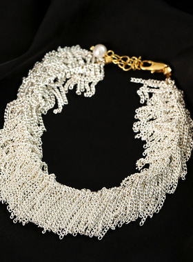 XKDDCT新款银色日韩璀璨银河瀑布