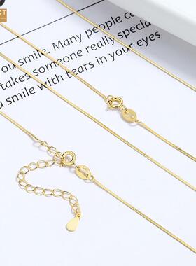 XKDDCT纯银八角蛇骨链项链女简约