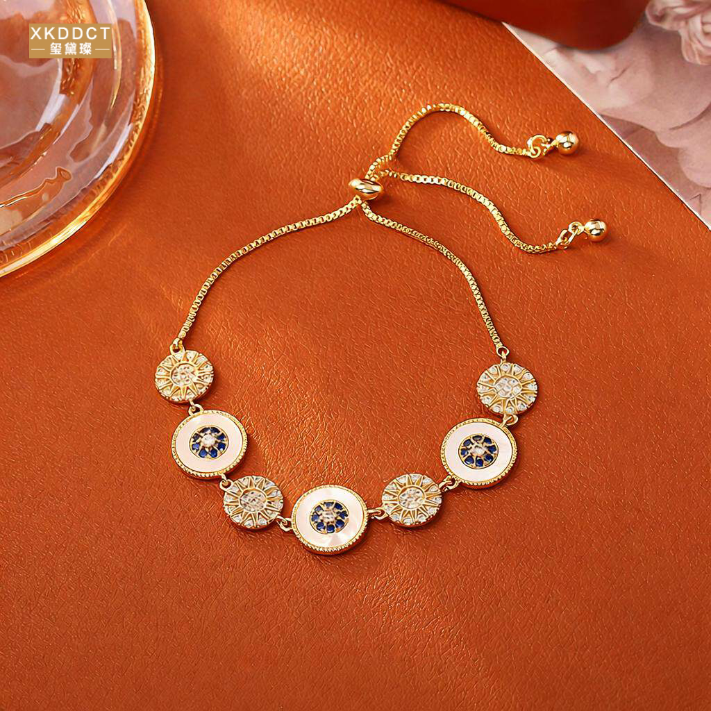 XKDDCT幸八芒星贝母项链高级感精致饰品海的女儿风骨链铜全新oth