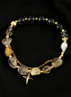 XKDDCT超仙绿幽灵水晶珍珠手链时