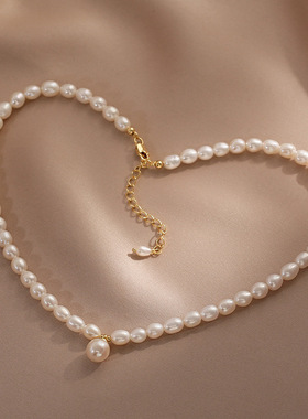 XKDDCT天然淡水项链67mm米珠简约