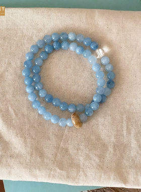 XKDDCT石海串珠手链女夏双层叠戴