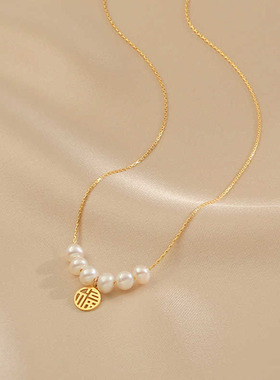 XKDDCT新款天然淡水珍珠项链轻奢