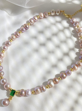 XKDDCT新款天然淡水项链女法式复