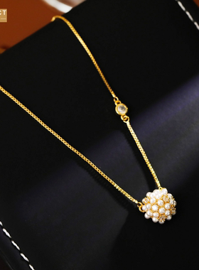 XKDDCT爆款爆米花珍珠球项链气质