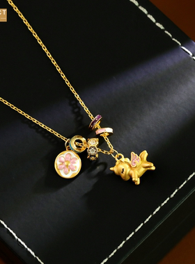 XKDDCT高级感沙金电镀珐琅甜梦项