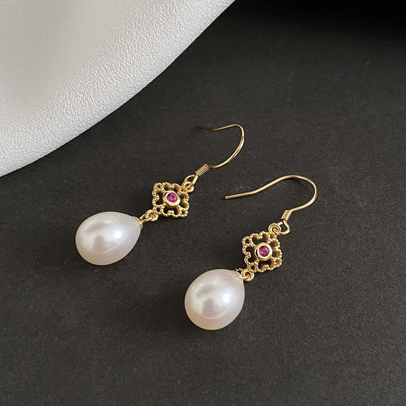 XKDDCT小众高档淡水耳坠925银镀