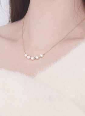 XKDDCT天然淡水珍珠项链女简约轻
