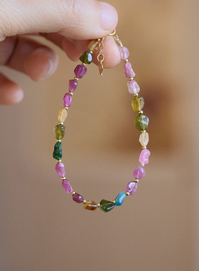 XKDDCT新款天然手链女桶珠随形