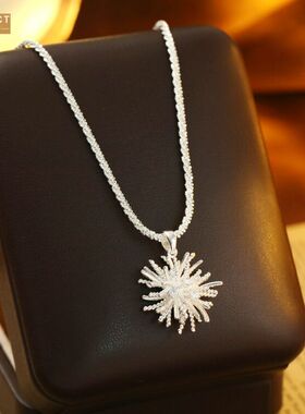 XKDDCT小众设计感蒲公英吊坠项链