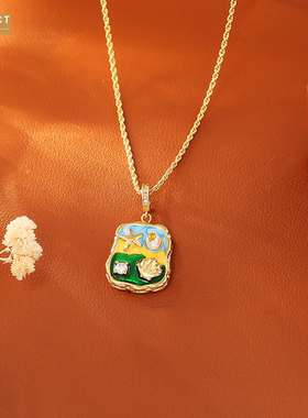 XKDDCT莫奈花园淡水珍珠项链中古