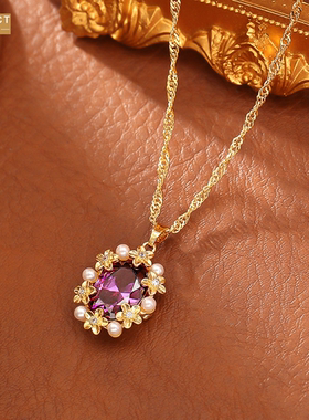 XKDDCT新款高级感水晶花朵珍珠