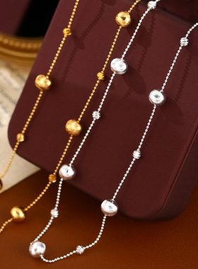 XKDDCT真金电镀串珠项链轻奢设计