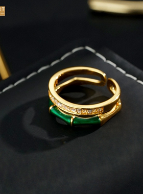 XKDDCT新款高级感中式滴油绿色