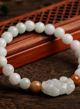 XKDDCT天然缅甸貔貅单圈手链男女