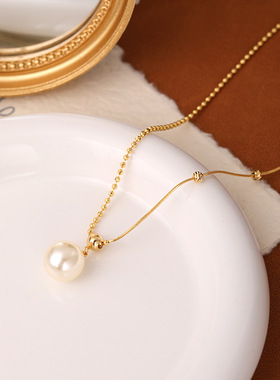 XKDDCT新款法式小众真金电镀珍珠