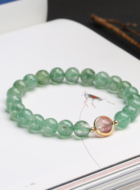XKDDCT新款天然水晶手串绿单圈
