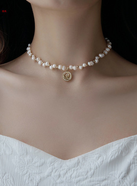 XKDDCT新款天然珍珠项链女古风人