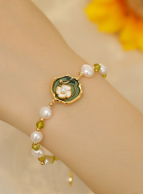 XKDDCT新款天然淡水珠法式复古手