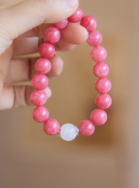 XKDDCT寺庙同款红纹石手链女月光