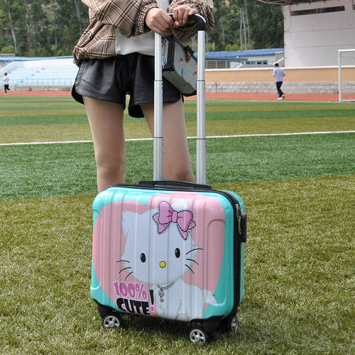 韩版行李箱男女18寸迷你登机箱儿童拉杆箱16寸小清新密码箱旅行箱 - 封面