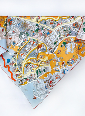 杭州高端丝绸桑蚕丝围巾年轻时尚真丝斜纹绸丝巾围脖90cm方巾披肩