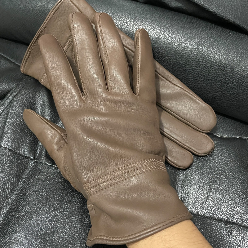 海宁新款真皮男士冬季骑行加绒保暖防寒羊皮摩托车防风时尚皮手套