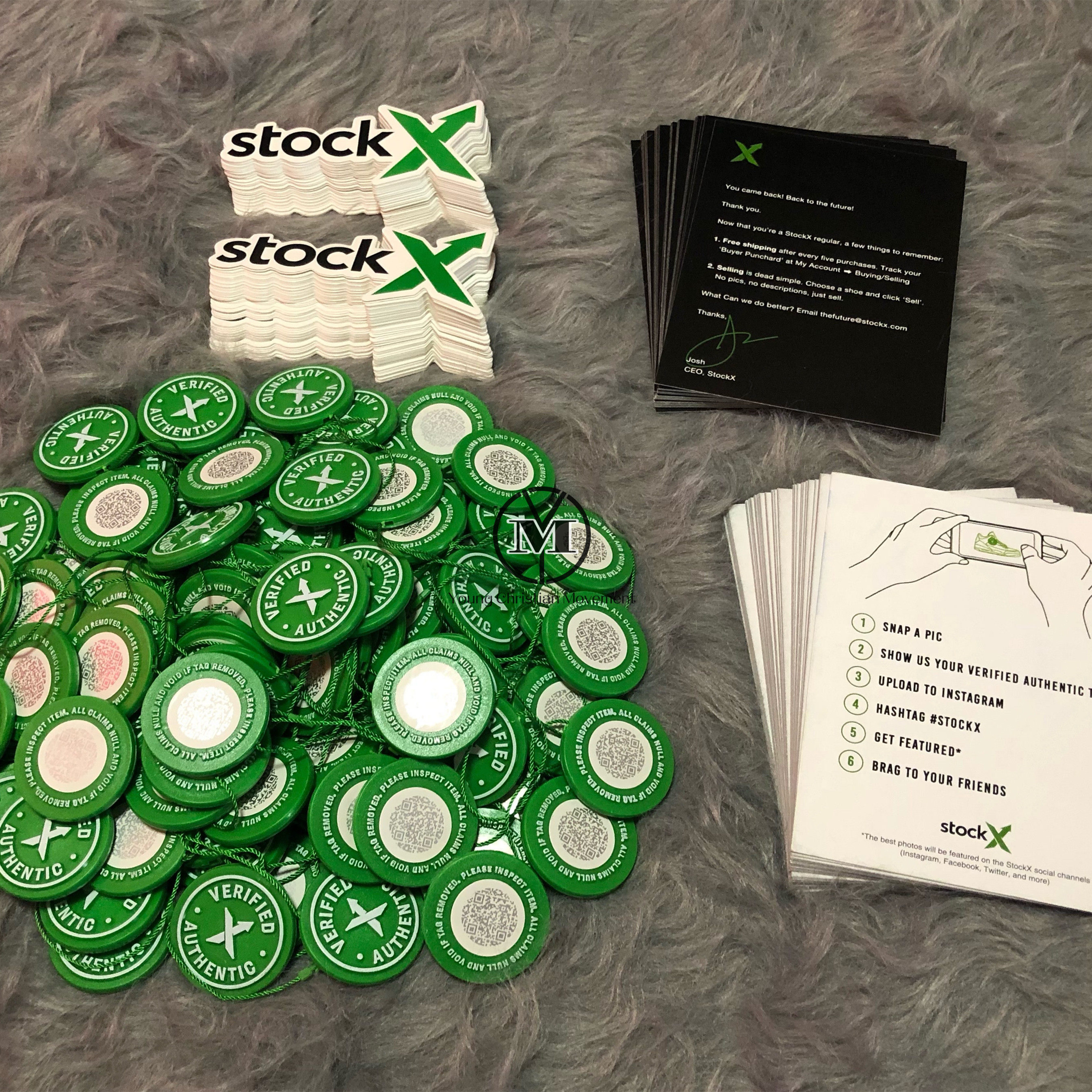 StockX绿色吊牌DIY绿叉防调包扣