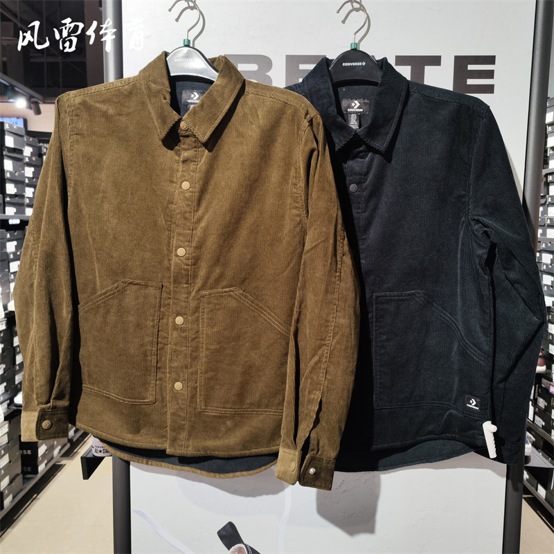 【风雷】匡威秋冬男子简约复古加绒保暖休闲运动外套衬衫10027091