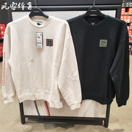 【风雷】converse匡威男款加绒撞色印花圆领套头卫衣10026527