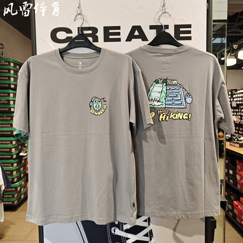 匡威男女鼠标涂鸦宽松短袖运动T
