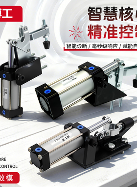 气动快速夹钳推拉式 气缸夹具 垂直式 HS CH GH 10101-A 12050-UA