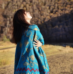 波西米亚披肩异域斗篷女新疆旅游草原旅行穿搭拍照民族风外搭披风