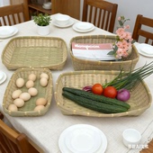 竹青皮水果篮竹编篮竹篮纯手工竹制品洗菜篮竹筛子平底圆形馒头筐